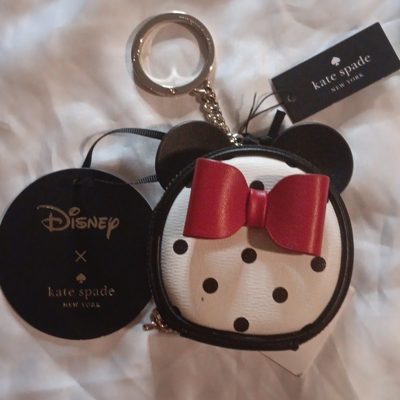 kate spade Handbags - KATE SPADE X DISNEY COLLAB MINNIE MOUSE POUCH KEYCHAIN